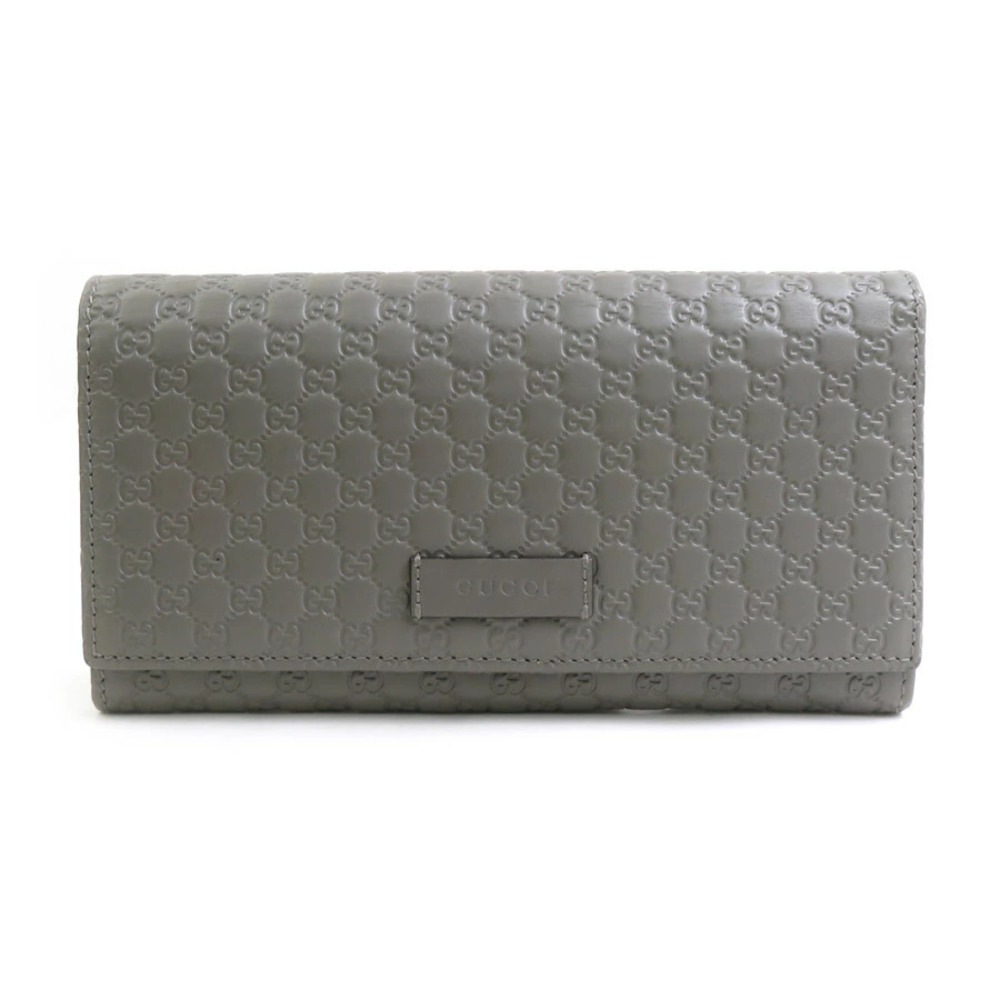 Gucci Long Wallet guccissima Leather Gray